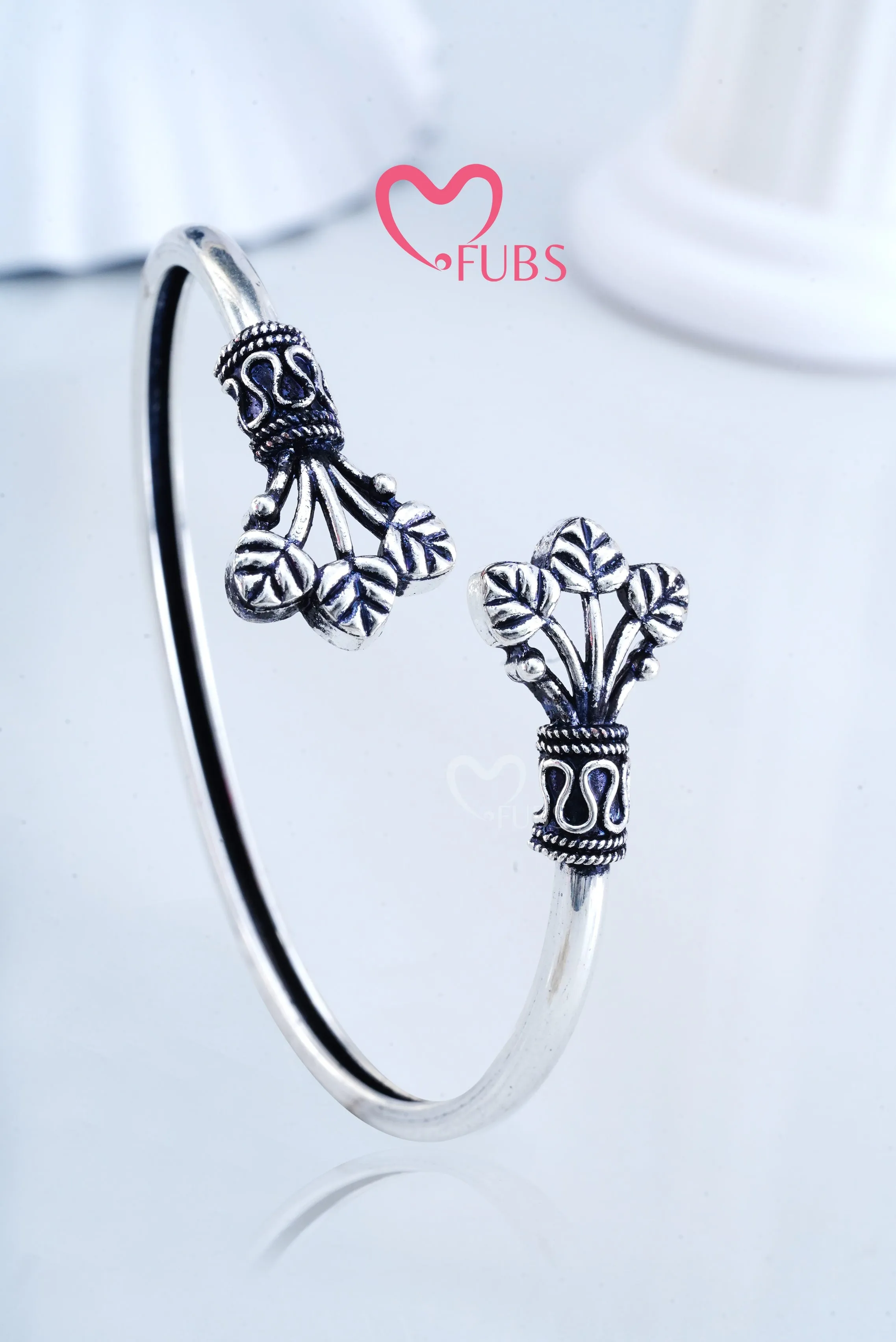 Oxidized Trinity Bloom Bracelet