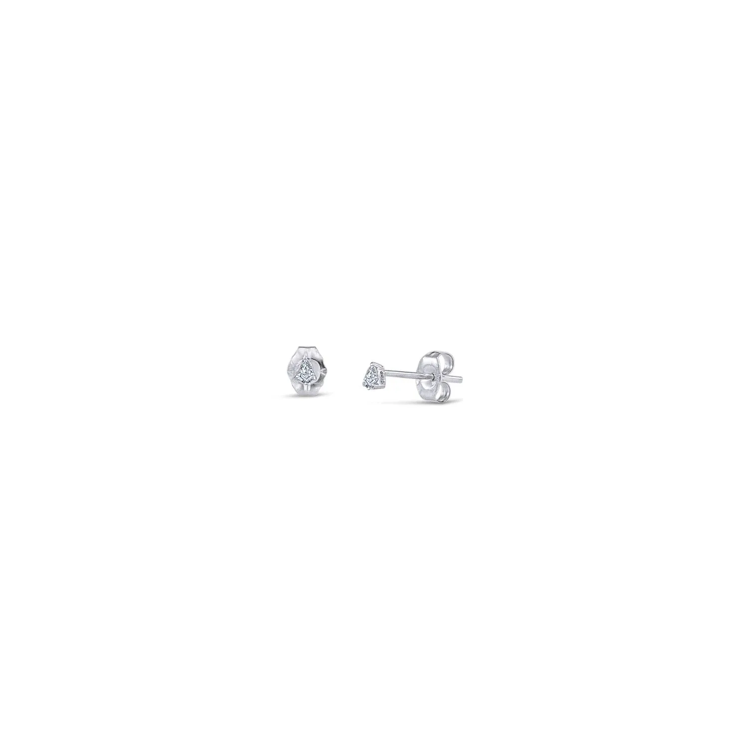 Pear Shaped Diamond Stud Earrings