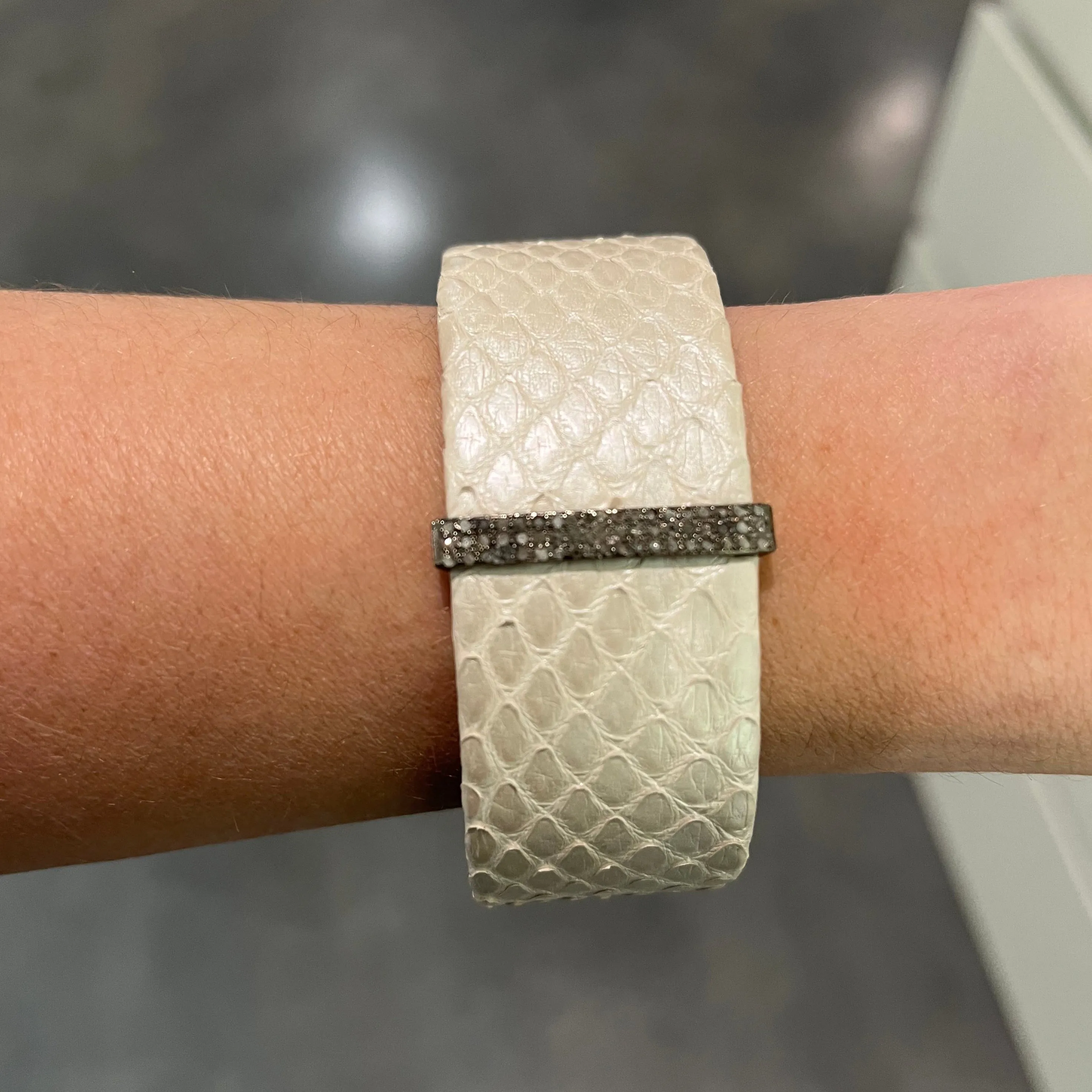 Pearl White Python Cuff
