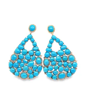 Persian Turquoise Drop Earrings