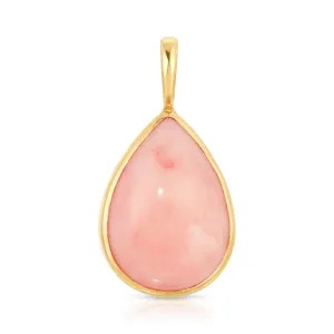 Pink Opal Tear Drop Charm