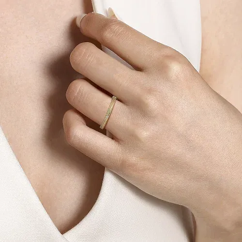 Plain Gold Stackable Ring in 14K Yellow Gold