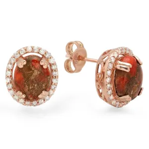 PMI 14R@3.3 48RD3@0.35 2CTRQ@2.70 COPPER TURQUOISE EARRINGS