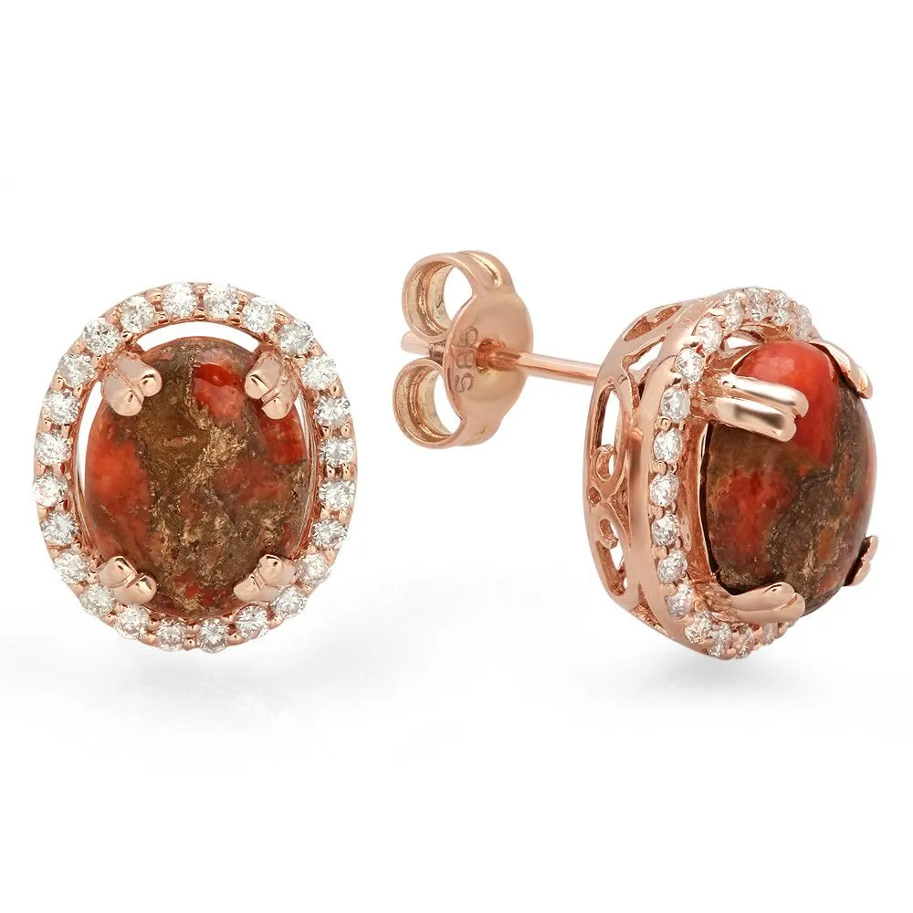 PMI 14R@3.3 48RD3@0.35 2CTRQ@2.70 COPPER TURQUOISE EARRINGS
