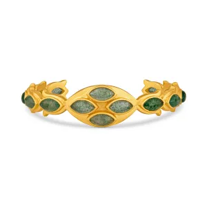 Primrose Cuff - Green Strawberry Quartz