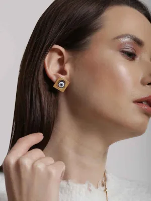 Protego Stud Earrings In Gold