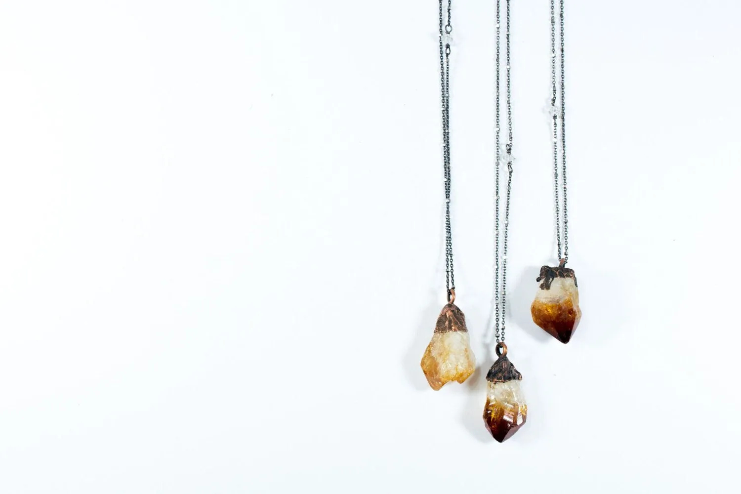 Raw citrine necklace | Citrine necklace