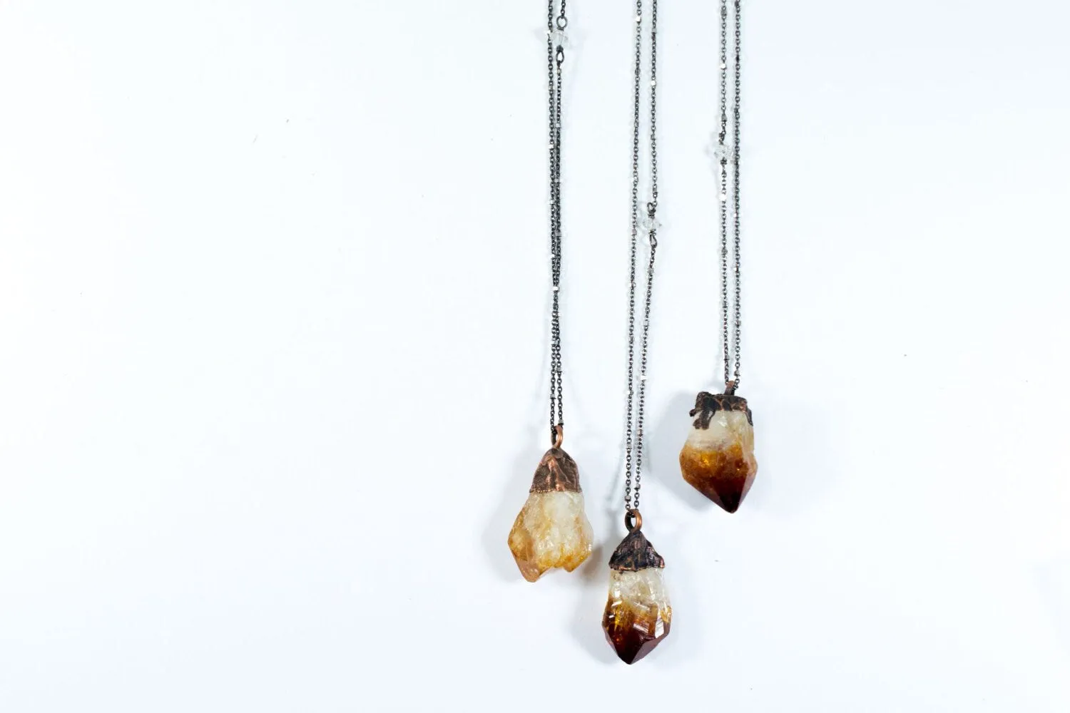 Raw citrine necklace | Citrine necklace