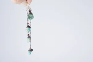 Raw turquoise earrings | Turquoise crystal earrings