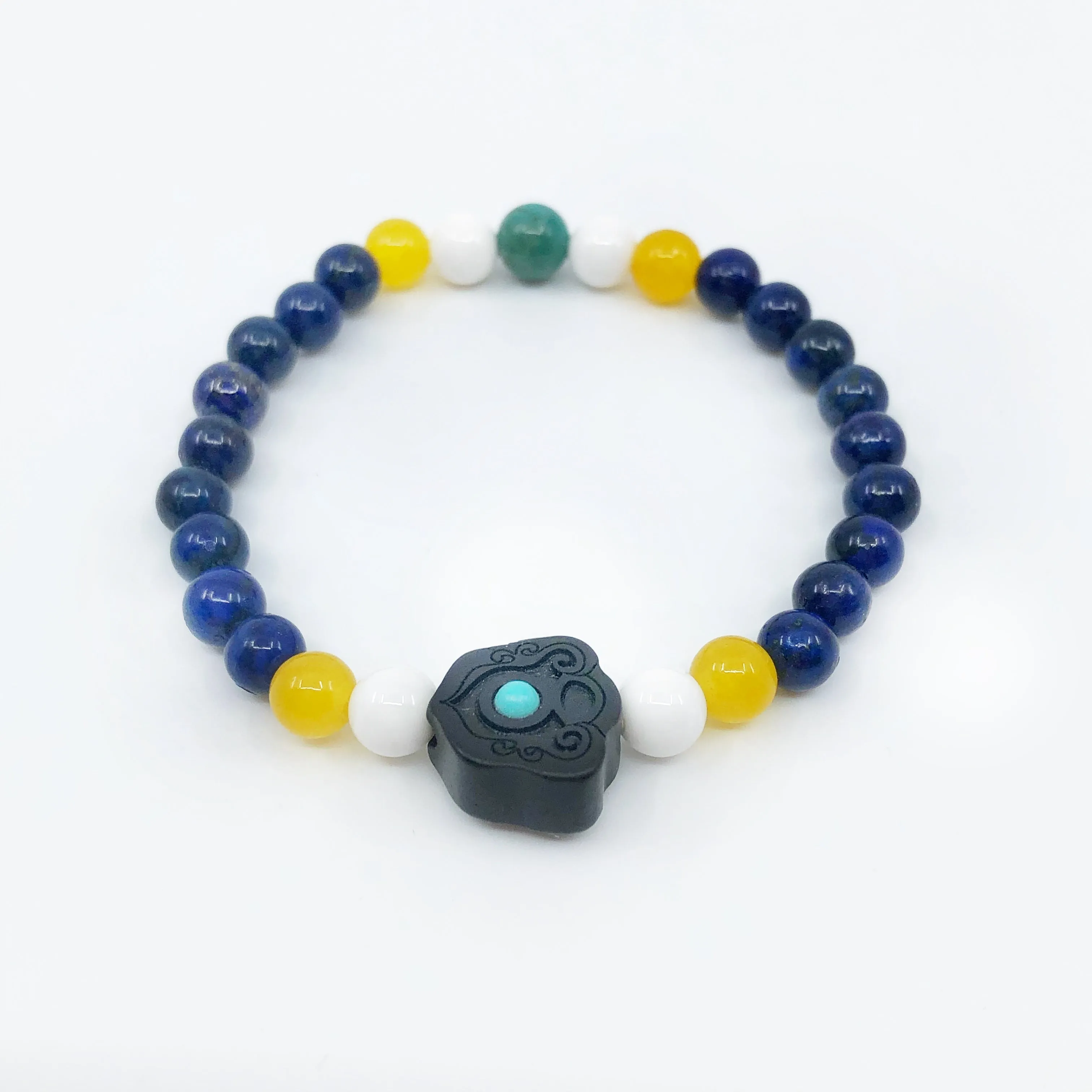 Reunion Beaded Lapis Bracelet