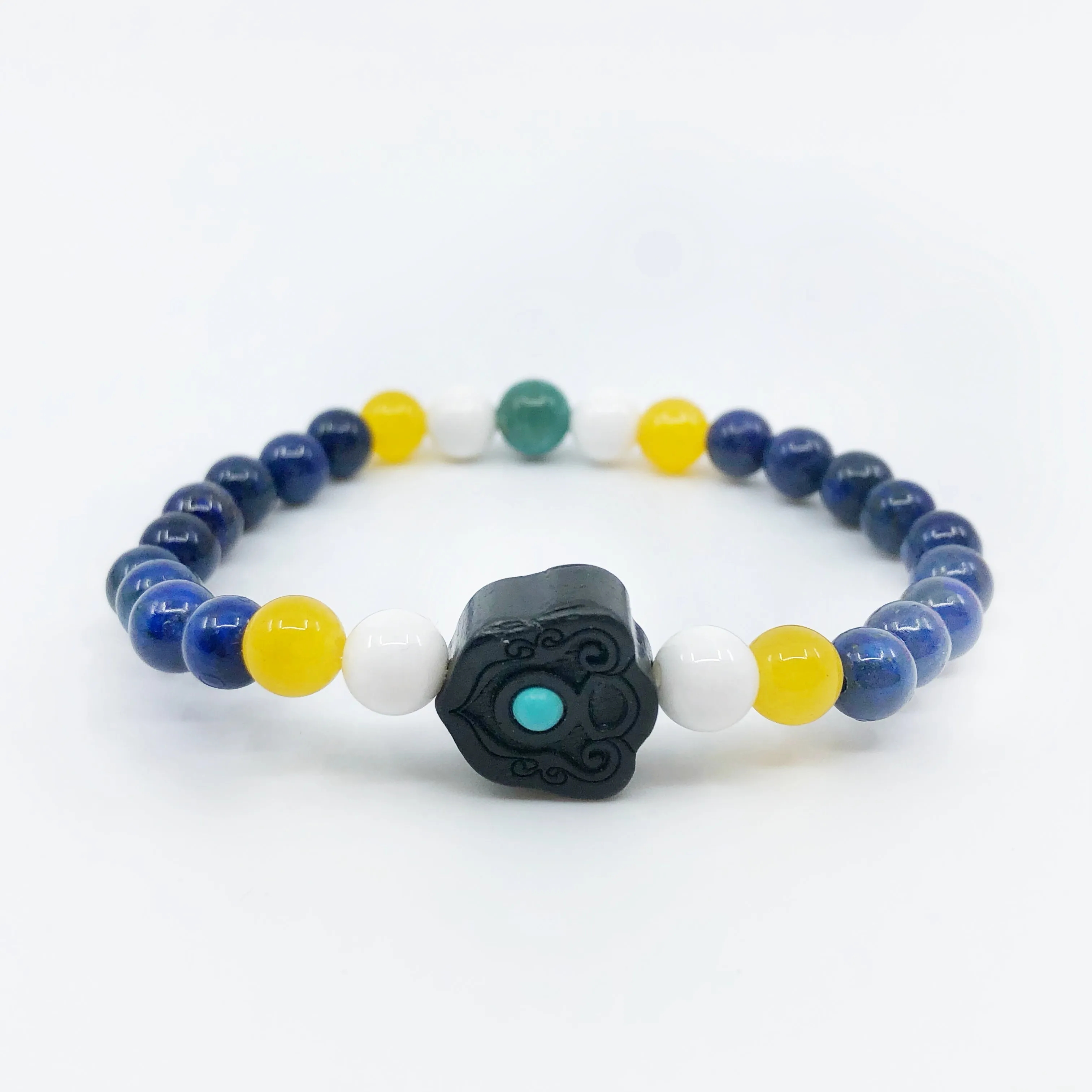 Reunion Beaded Lapis Bracelet