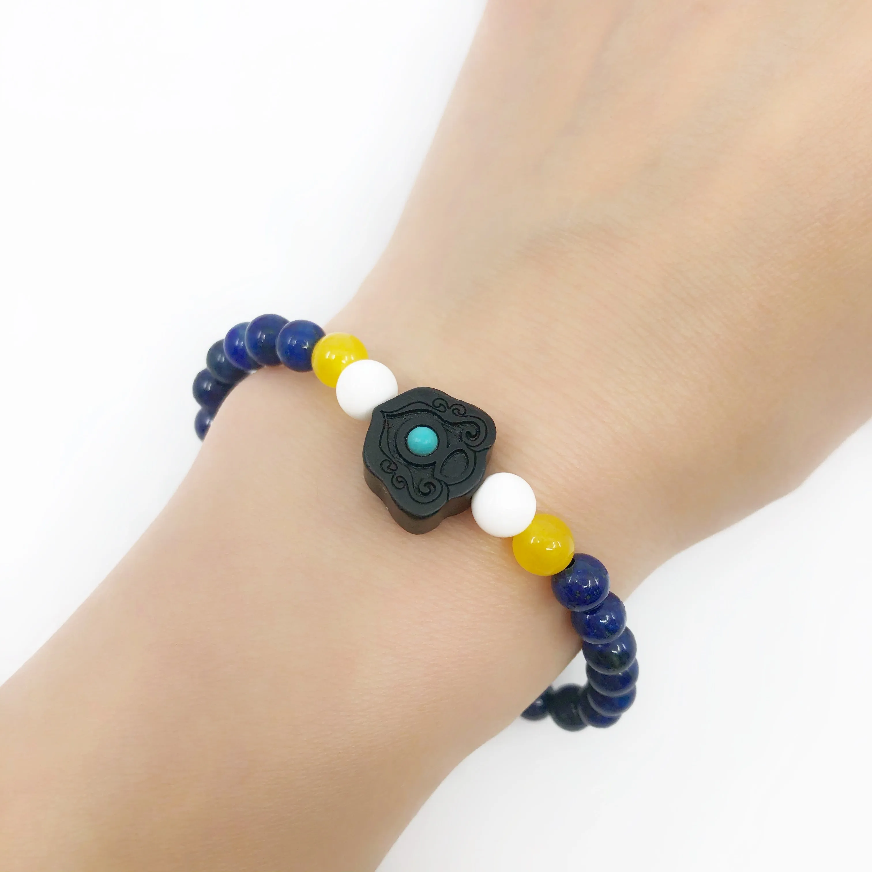 Reunion Beaded Lapis Bracelet