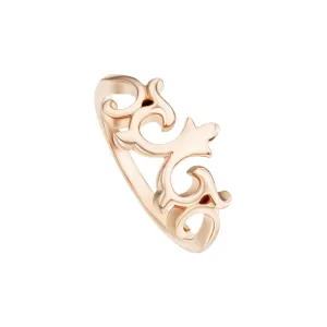 Rose Gold Plain Bird Ring