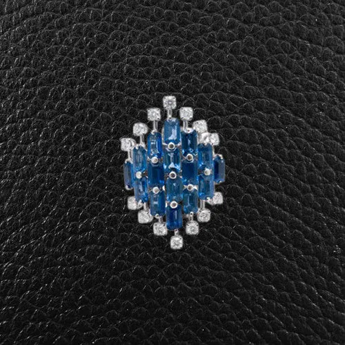 Sapphire & Diamond Cocktail Ring
