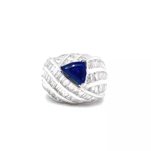 SAPPHIRE COCKATIL RING