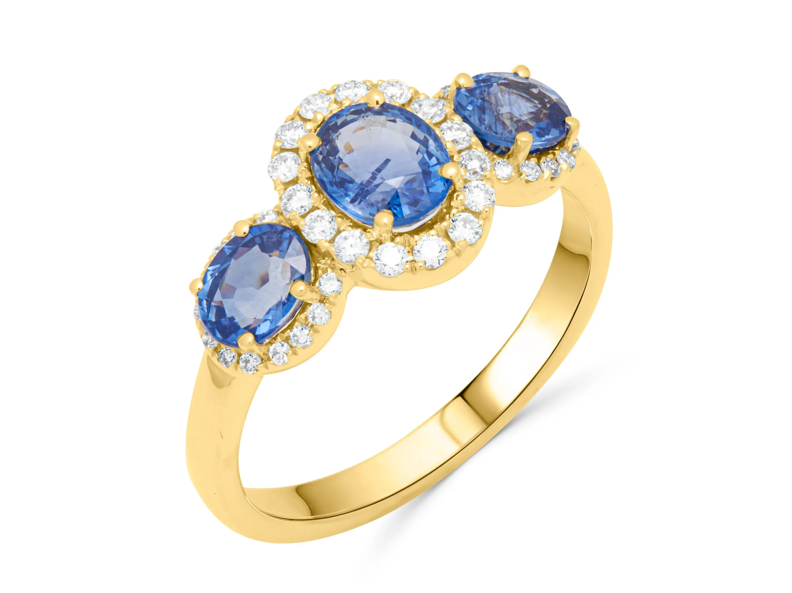 Sapphire Trio Gold Ring
