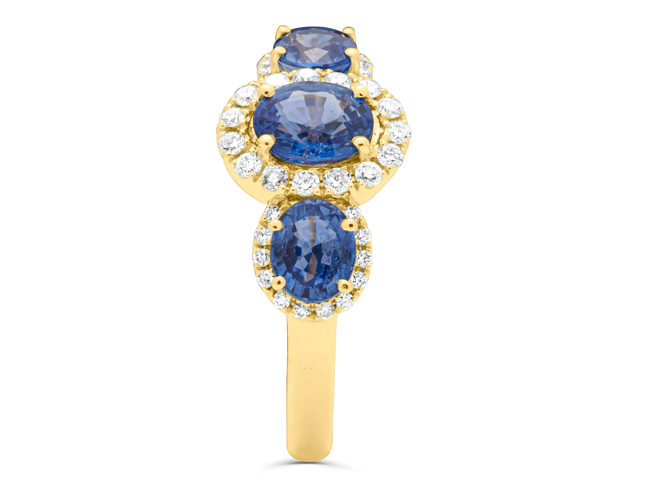 Sapphire Trio Gold Ring