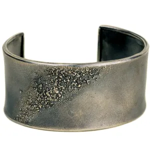 Silver Slice Cuff - Oxidized Silver