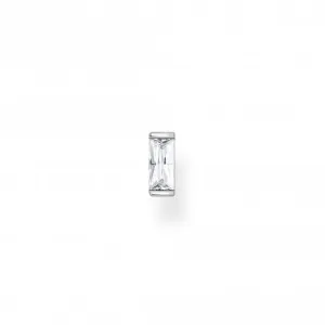 Silver Zirconia White Stone Single Ear Stud H2185-051-14