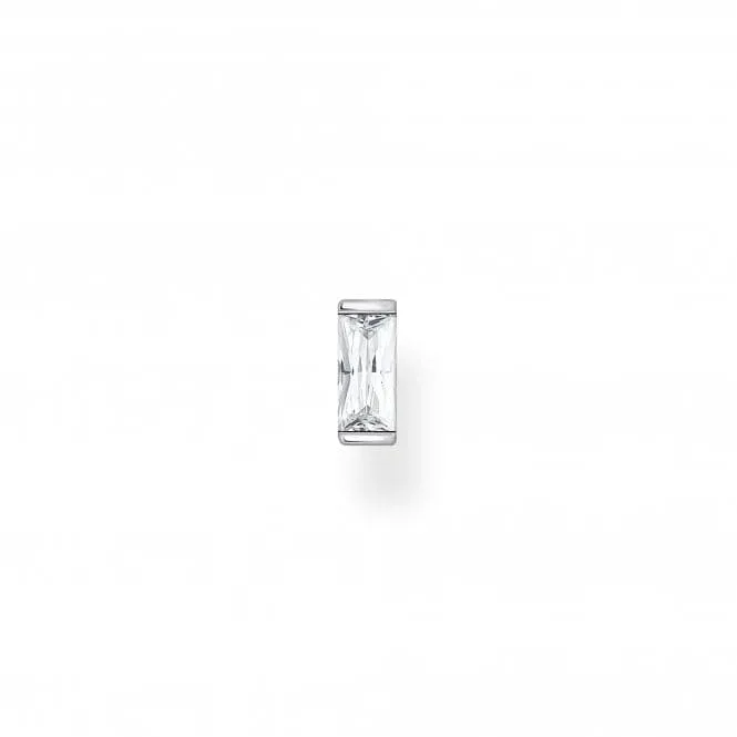 Silver Zirconia White Stone Single Ear Stud H2185-051-14