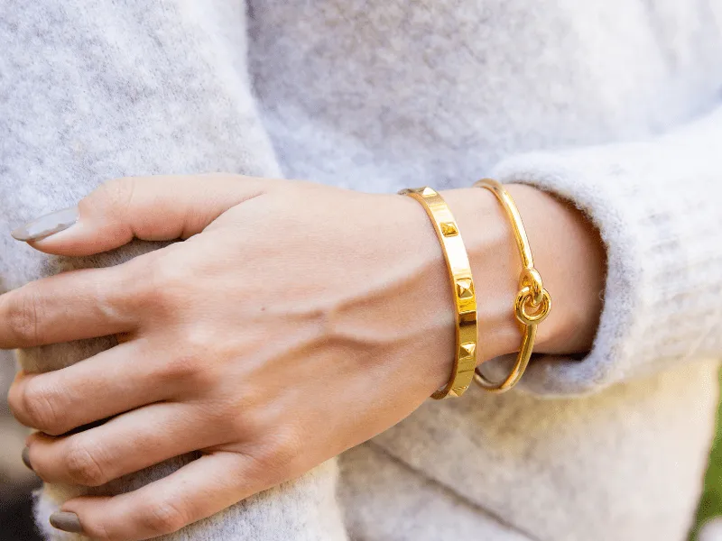 Stainless Steel Stud Stacking Bracelet