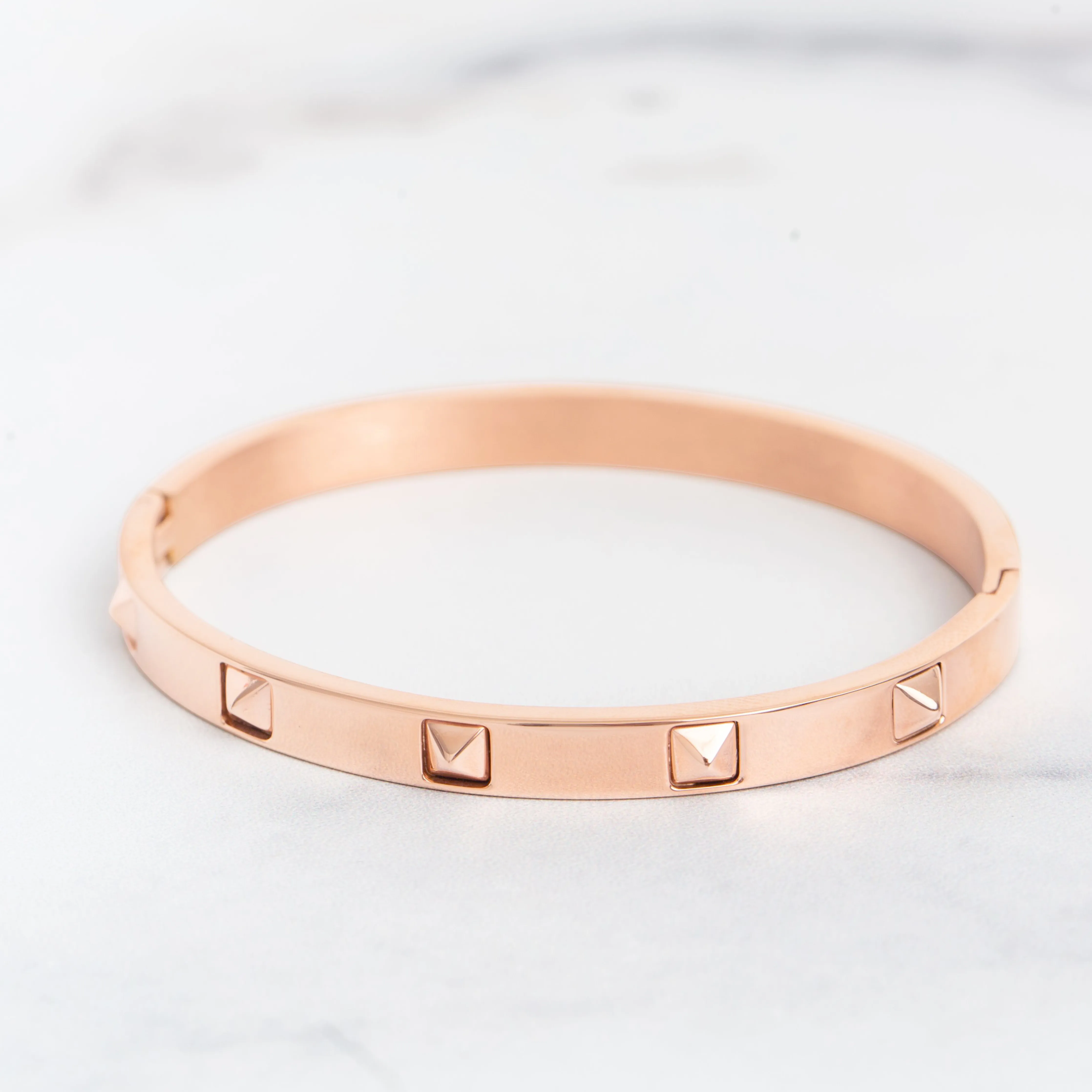 Stainless Steel Stud Stacking Bracelet