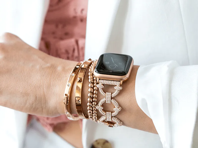 Stainless Steel Stud Stacking Bracelet