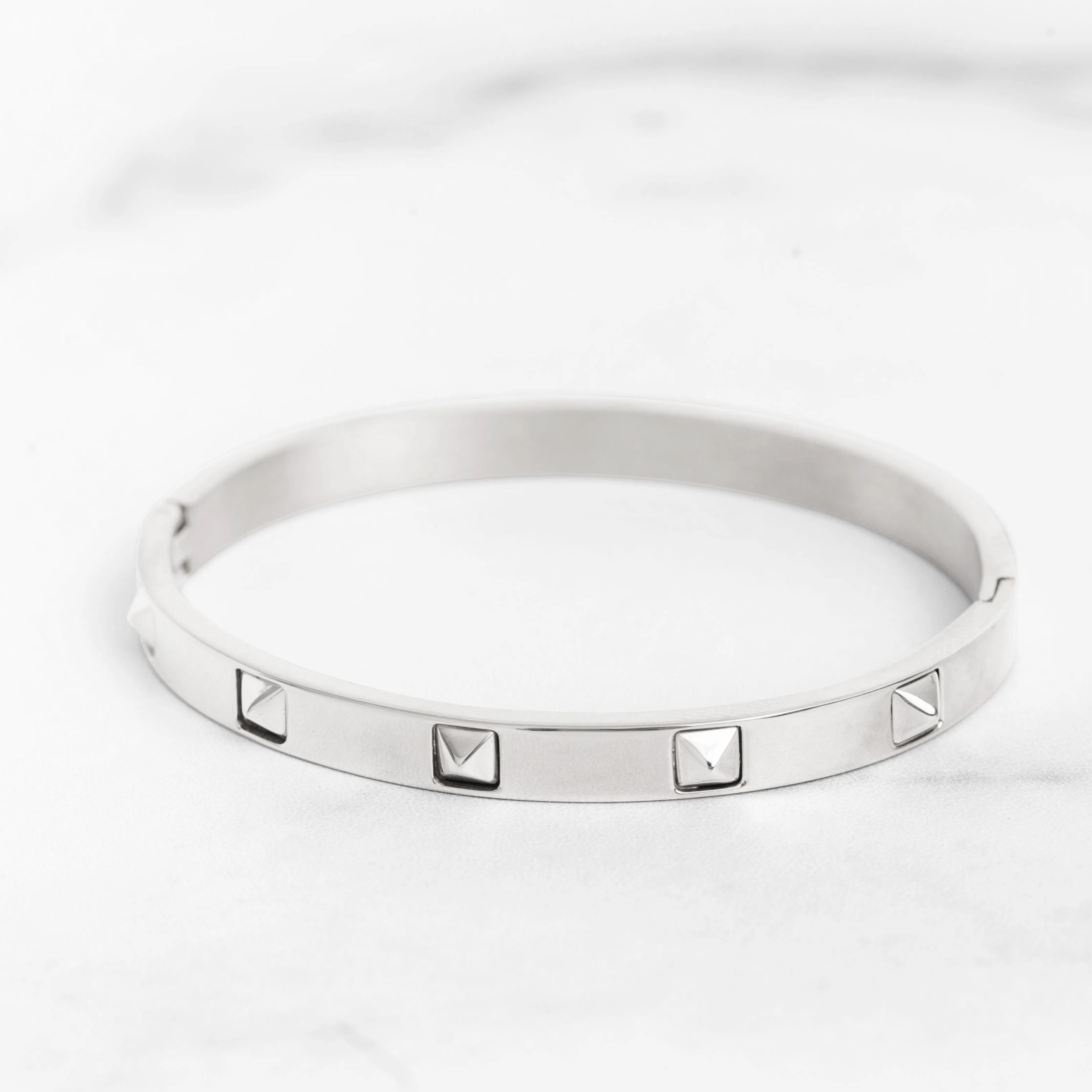 Stainless Steel Stud Stacking Bracelet