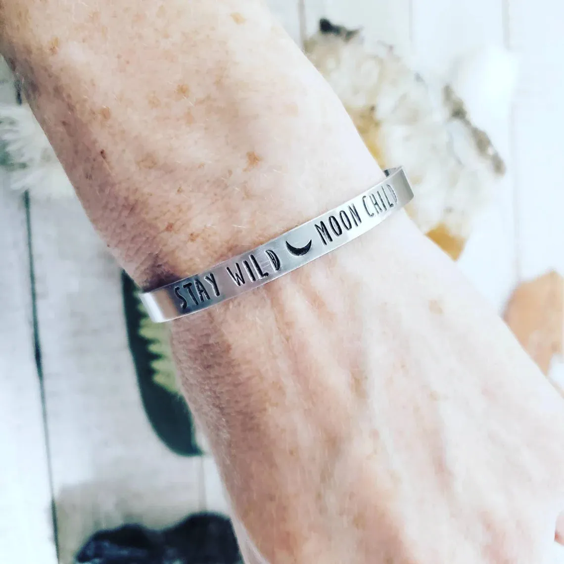Stay wild moon child cuff bracelet