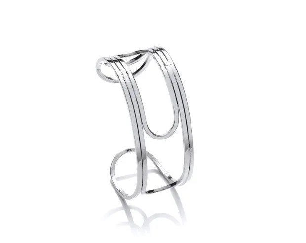 Sterling Silver Paperclip Bangle
