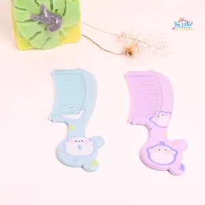 THE LITTLE LOOKERS Baby Hair Comb Set I Kids Hair Brush I Baby Comb for Wet, Dry, Curly Hairs Kids with Wide Tooth Comb (Pack of 2)