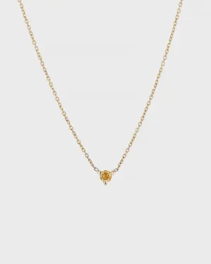 The Petite Citrine Birthstone Necklace