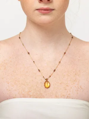 Tibetan Necklace - Citrine