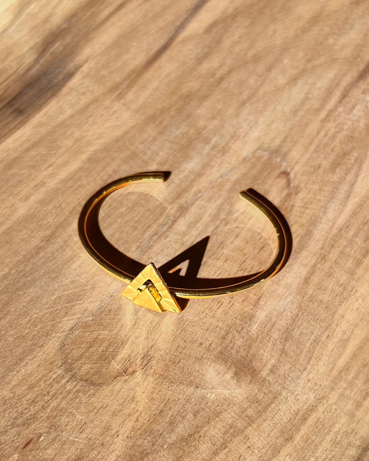 Triangle Etched Cuff Bracelet