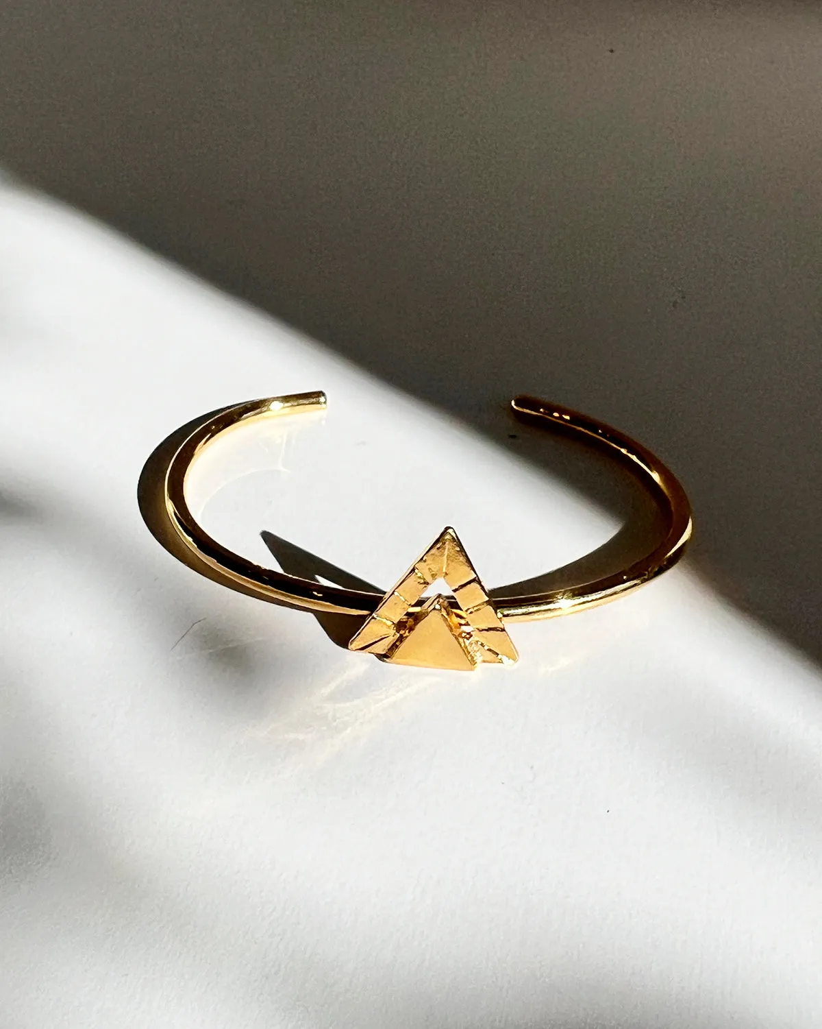 Triangle Etched Cuff Bracelet