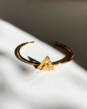 Triangle Etched Cuff Bracelet