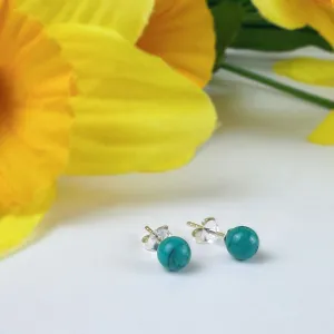 Turquoise Ball Earrings - VE380