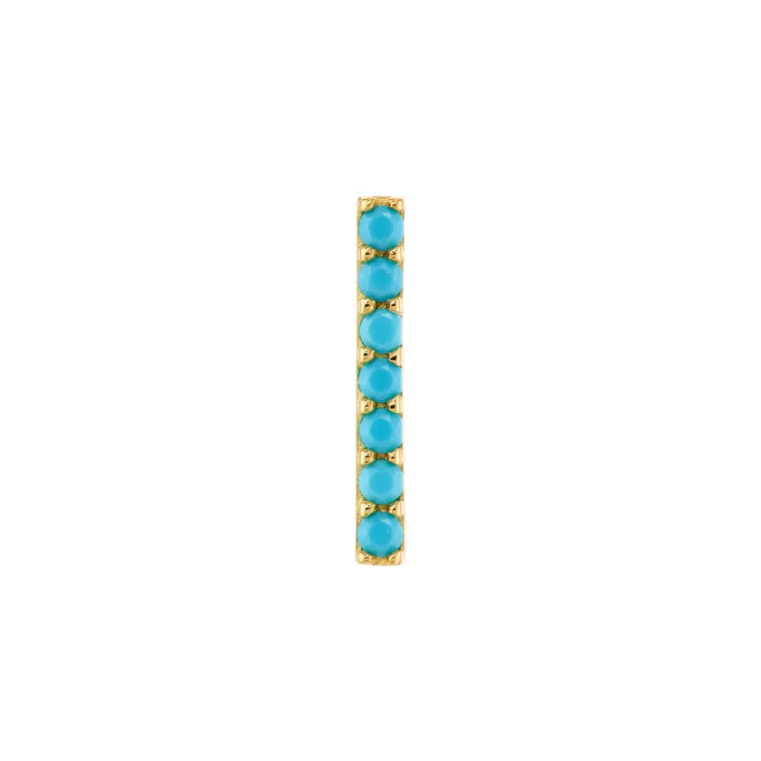 Turquoise Bar Stud Earrings