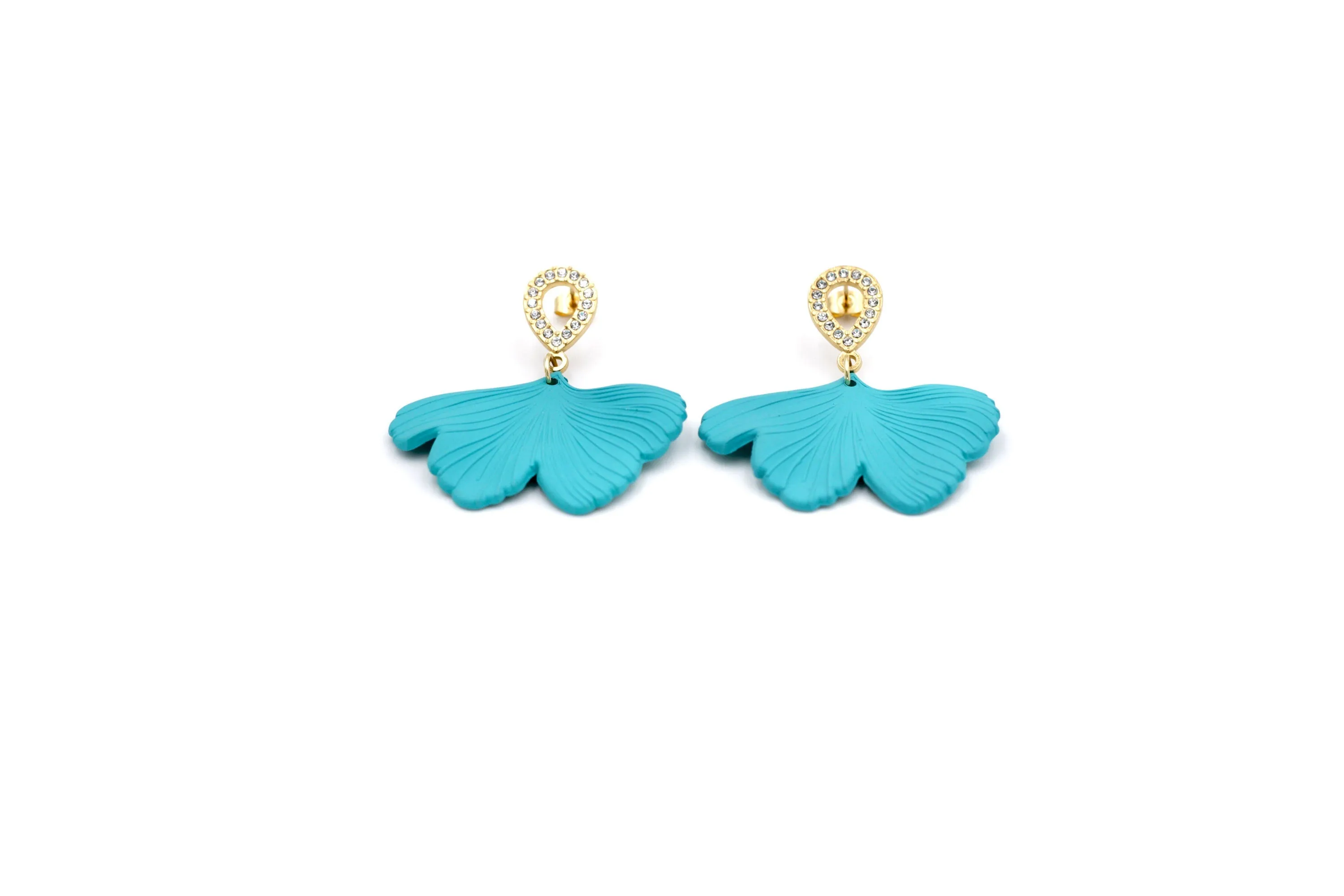 Turquoise Ginkgo Dangles