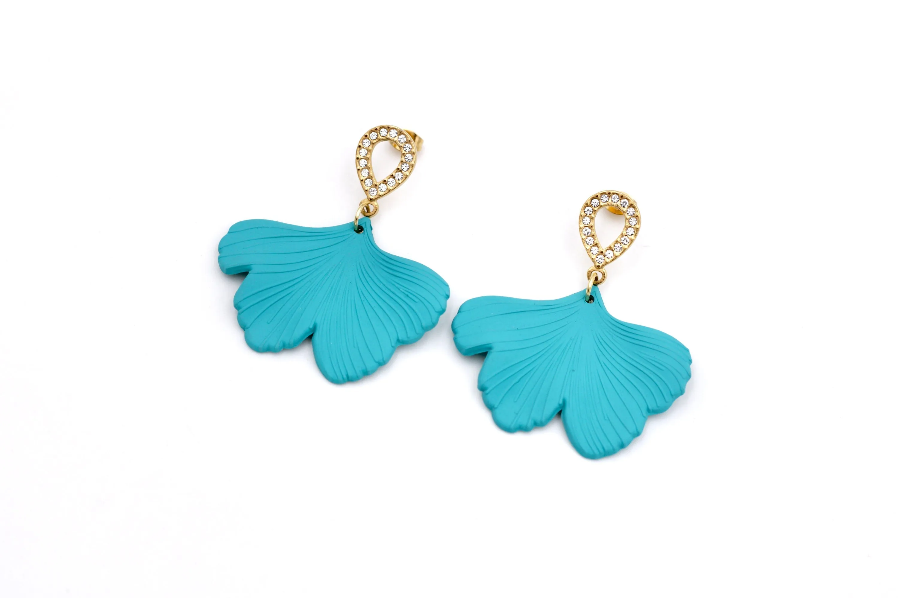 Turquoise Ginkgo Dangles