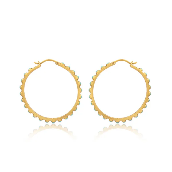 Turquoise Hoop Earrings