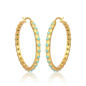 Turquoise Hoop Earrings
