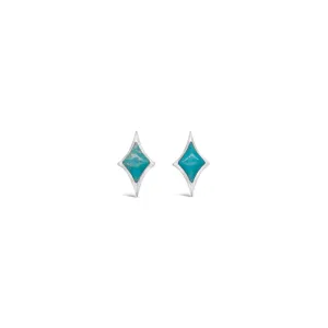 Turquoise Inlay Marquise Studs