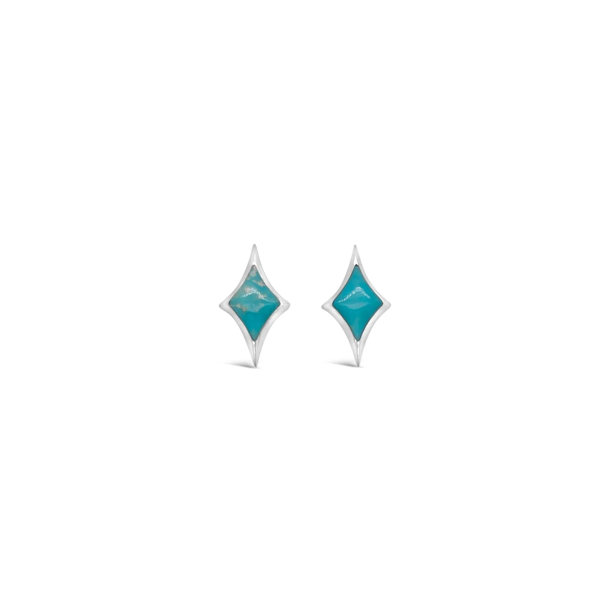 Turquoise Inlay Marquise Studs