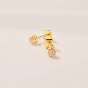 Twin Flame Studs Mushroom / Rose Quartz