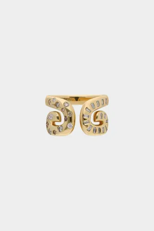 Txirimiri “Danza” Diamond Ring, Yellow Gold