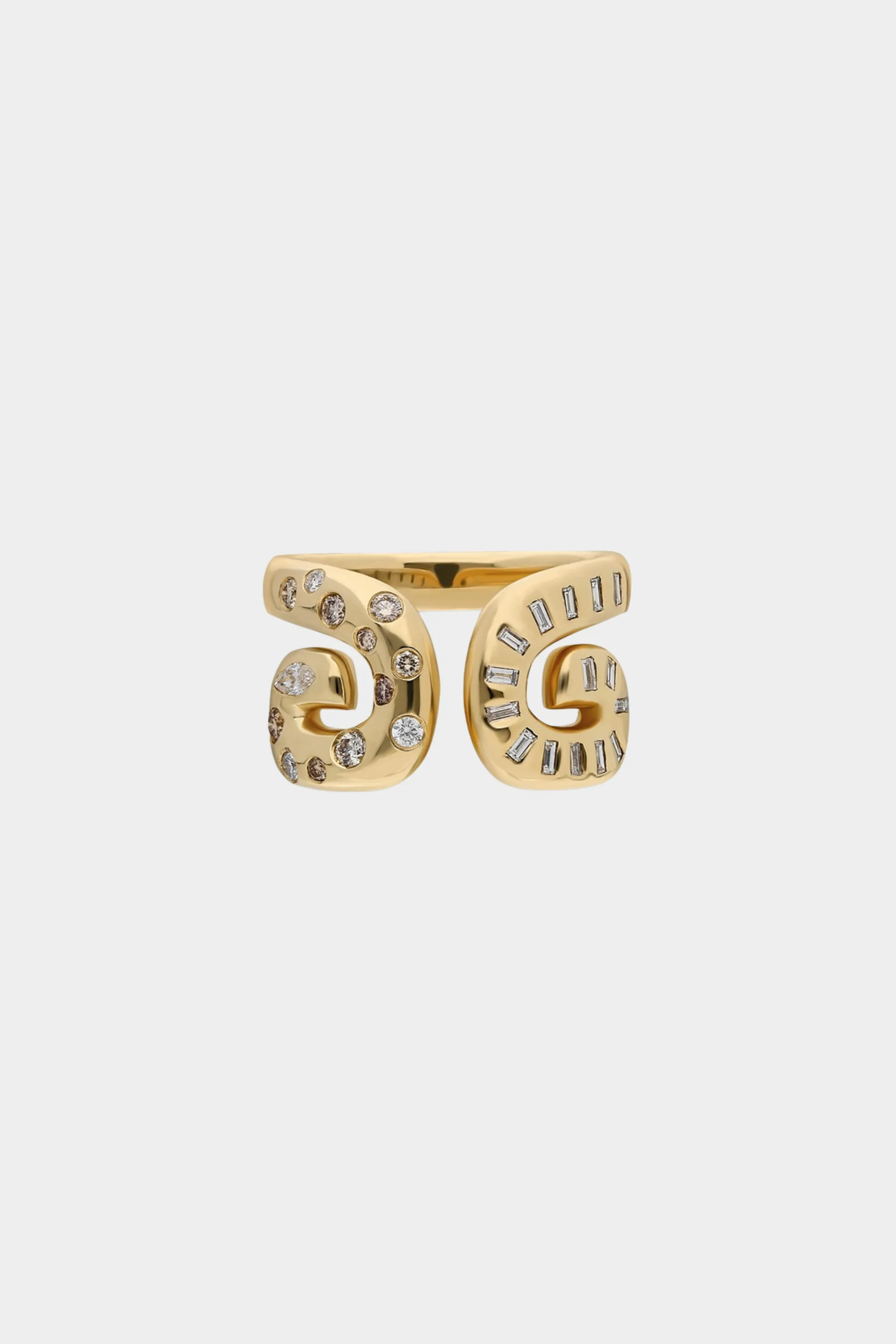 Txirimiri “Danza” Diamond Ring, Yellow Gold