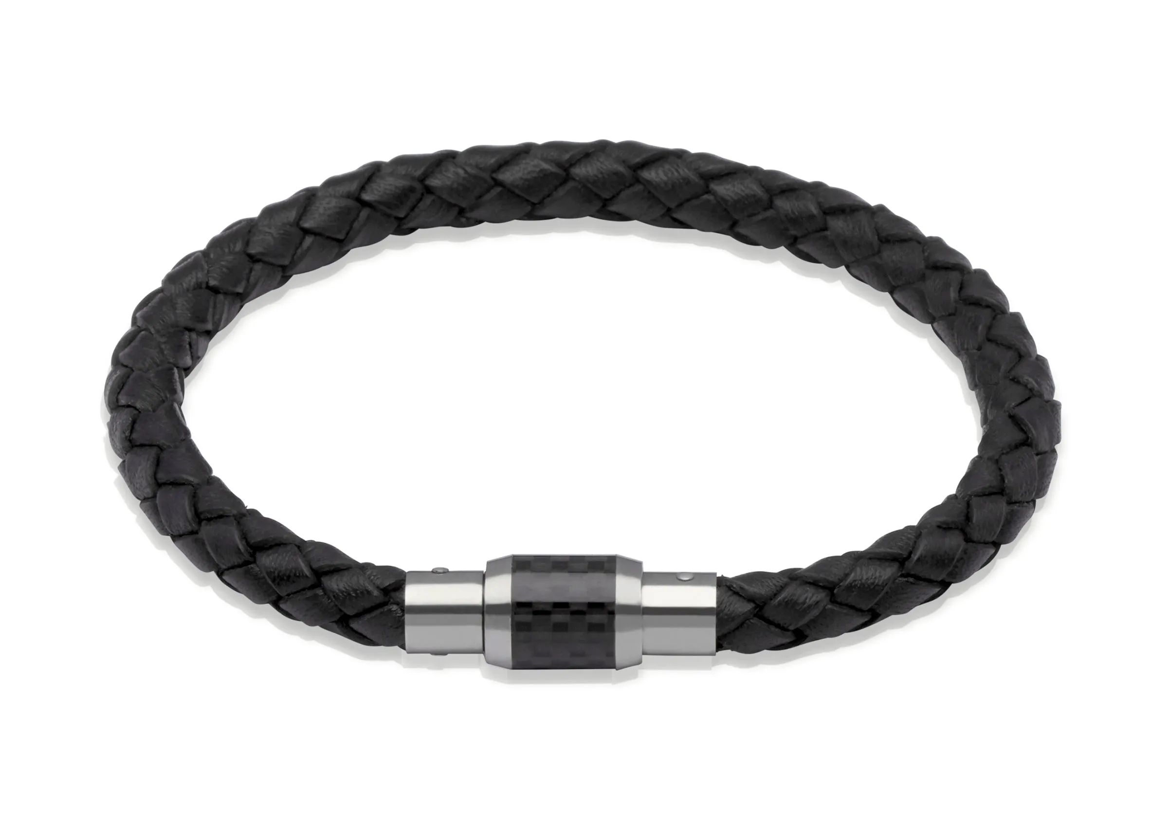 Unique & Co Black Leather Bracelet B225BL