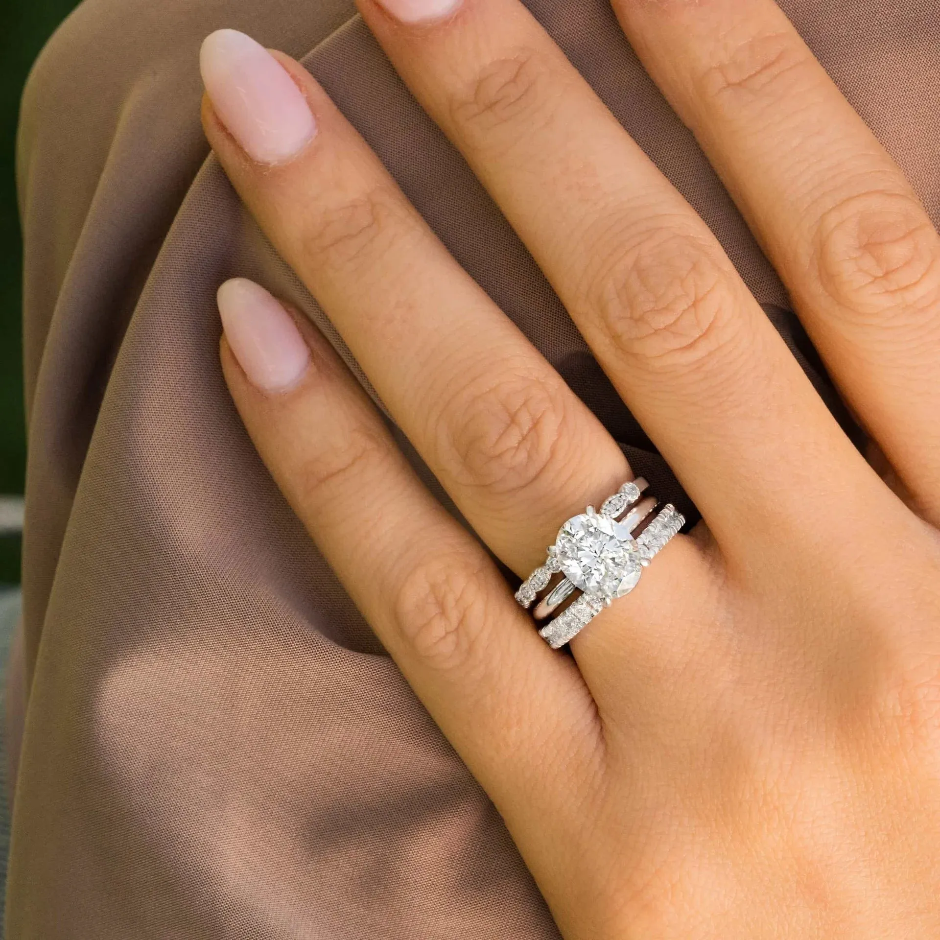 Vintage Half Eternity Wedding Band