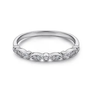 Vintage Half Eternity Wedding Band